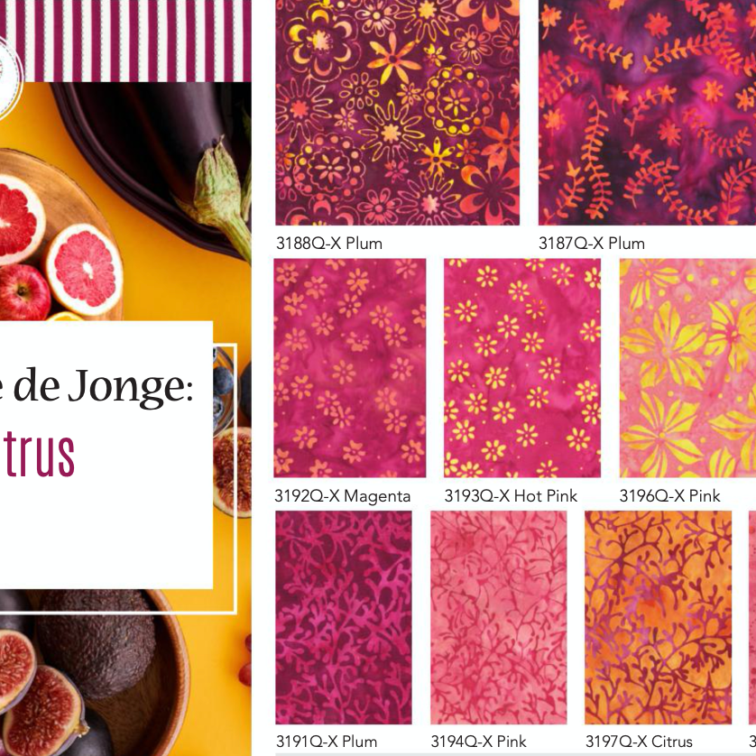 Plum and Citrus Batik