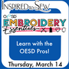 Embroidery Essentials Seminar & Trunk Show May 29th