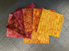 "Sunset Glow" Warm Batik Fat Quarter Bundle - 7 Shades of Radiance