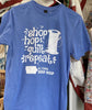 Heather Blue T-Shirt Size Small: All Iowa Shop Hop