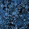 Frosted Wishes: Poinsettias and Pinecones Blue Navy