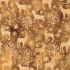 Holiday Follies: Deer and Trees Gold Ochre