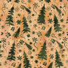 Holiday Follies: Trees and Presents Gold Wheat