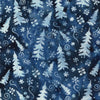 Frosted Wishes: Trees and Presents Blue Denim