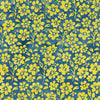 Countryside Charm: Small Flowers and Leaves Blue French Blue