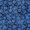 Countryside Charm: Small Flowers and Leaves Blue Ocean