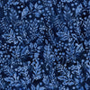 Countryside Charm: Vines Leaves and Berries Blue Ocean