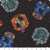 Harry Potter Quilt Back: Crests Black