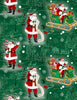 The Jolly North: Scenic Toile/Santas Green