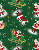 The Jolly North: Tossed Santas Green