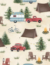 Evergreen Escape: Camping Scenic All Over Sand