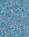 Del Mar: Pointillist Scroll Blue/Tan