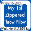 My 1st Zippered Throw Pillow: November 5th @ 1PM