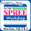 Machine Embroidery with Spree Club February 2 & 3rd @ 9am