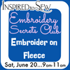 Embroidery Secrets June Hands-On: June 20th @ 9AM