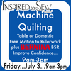 Longarm Mastery- Techniques of Table-Top Quilting: July 3rd @ 9AM