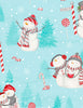 Frosty Merry-Mints:Teal Scenic Snowmen