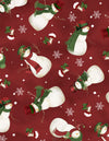 Woodland Snowmen: Red Tossed Snowmen