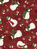 Woodland Snowmen: Red Tossed Snowmen
