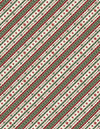 Woodland Snowmen: Cream Ticking Stripe