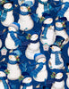Let it Snow-Man! Packed Snowmen Dk Blue