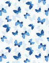 Blissful Blues: Butterfly Toss White