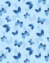 Blissful Blues: Butterfly Toss Blue