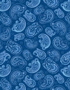 Blissful Blues: Paisley Toss Navy