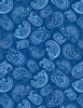 Blissful Blues: Paisley Toss Navy