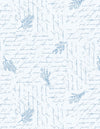 Blissful Blues: Script Texture White