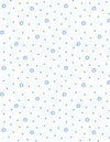 Blissful Blues: Floral Dot White