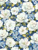Blue Harmony: Dk Blue Large Floral
