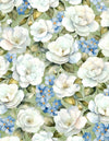 Blue Harmony: Green Large Floral