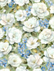 Blue Harmony: Green Large Floral