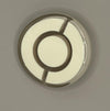 Button-Cream/Clear Circle 1.5"