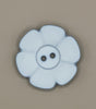 Button-Light Blue Flower 1.25"