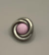 Button- Pink Silver .75"