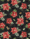 Cardinal Celebration: Black Tossed Poinsettias