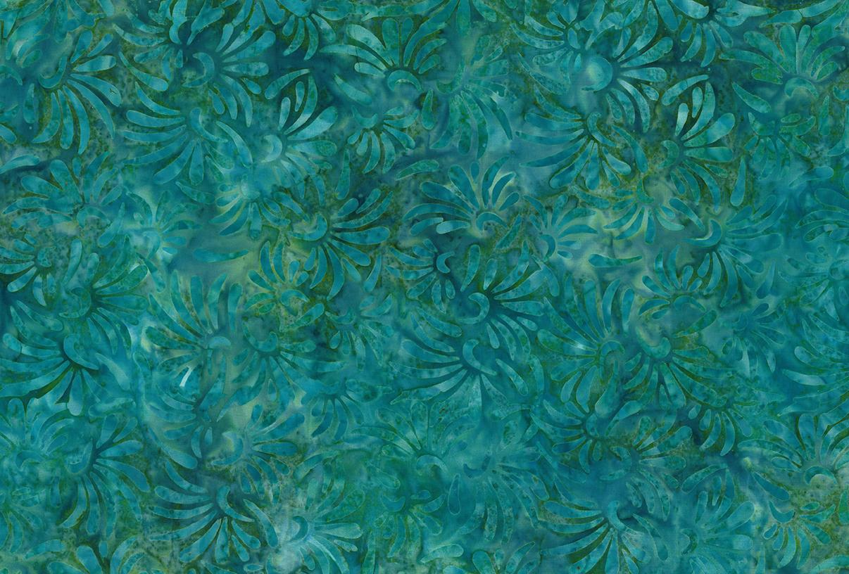 Copper Mountain Aqua Blue Petals Inspired to Sew