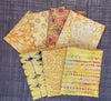 "Golden Harmony" Yellow Batik Fat Quarter Bundle - 7 Shades of Radiant Tranquility