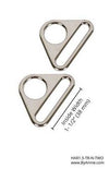 Triangle Ring 1.5 inch Nickel 2/pkg