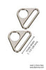 Triangle Ring 1.5 inch Nickel 2/pkg
