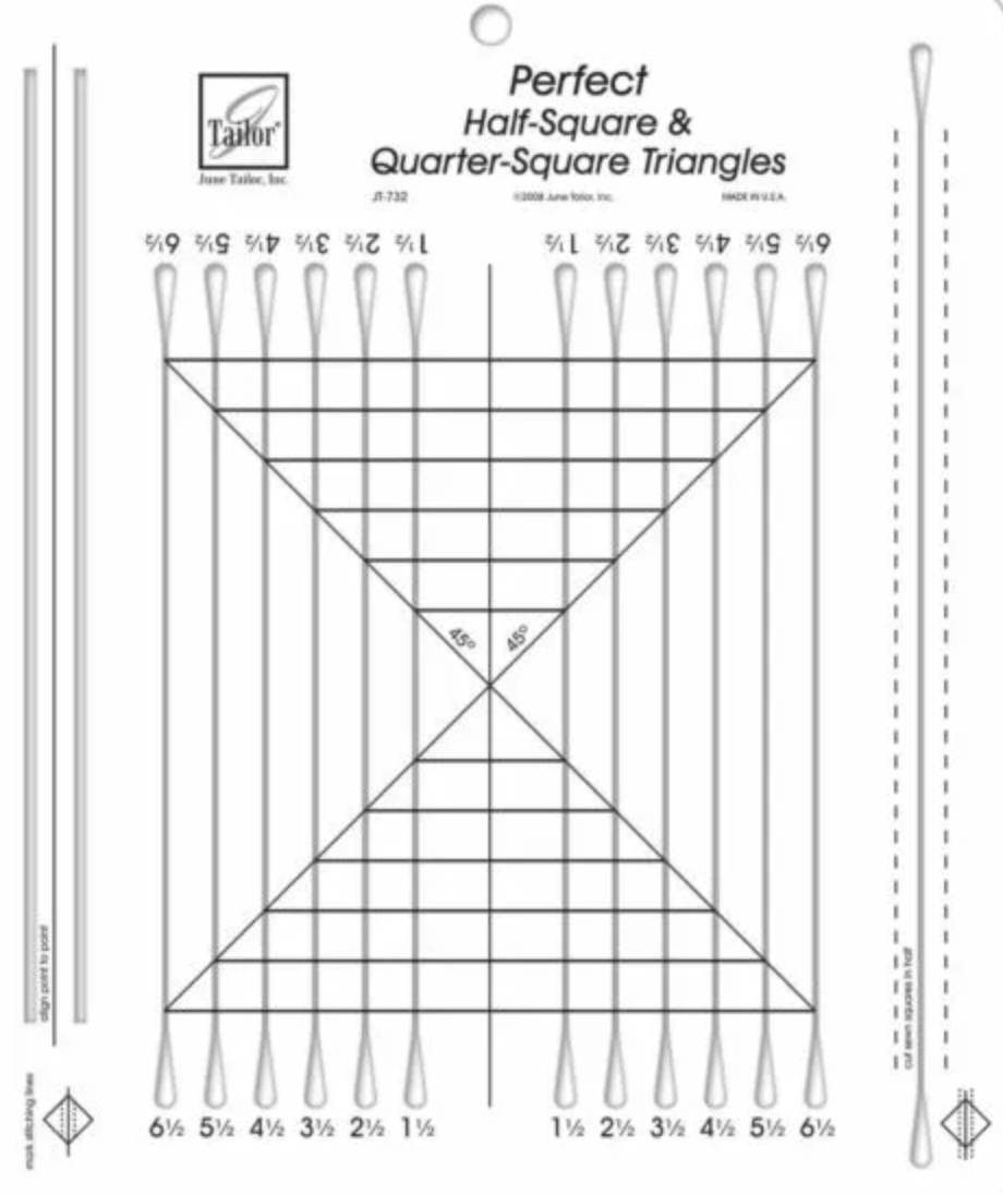 Creative Grids Half Square 4 in 1 Triangle Ruler