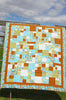 Quilt-All Shook Up Blue and Brown Flannel--58"x67"