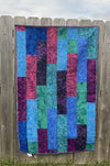 Quilt-Batik Blocks (Blue/Green/Purple)--38.75"x62"