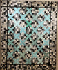 Quilt-Gray & Teal Stone Path (made w/ accuquilt) --70"x88"