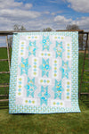 Quilt-Happy Sunshine Blue and Green--60"x 77"