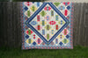 Quilt-Helen Taft Blue with Pink Floral--78"x78"