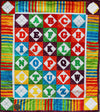 Quilt-Hoop Sisters Embroidered Alphabet Batik--33"x37"