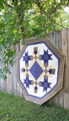 Quilt-Octagon Tree Skirt in Gold and Blue--70"x70"